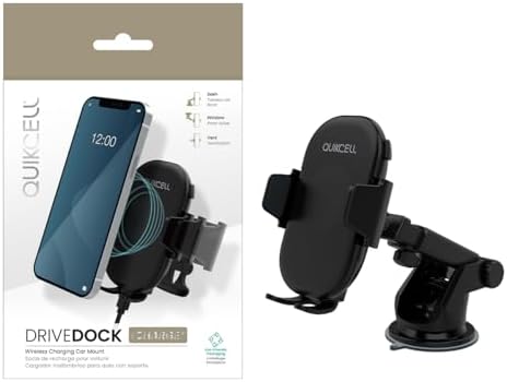 Wireless Car Mount with 15 W Fast Charging – Versatile 3-Way Mount for Dash, Window, or Vent – Enhanced Smartphone Compatibility for Safe Driving Experience