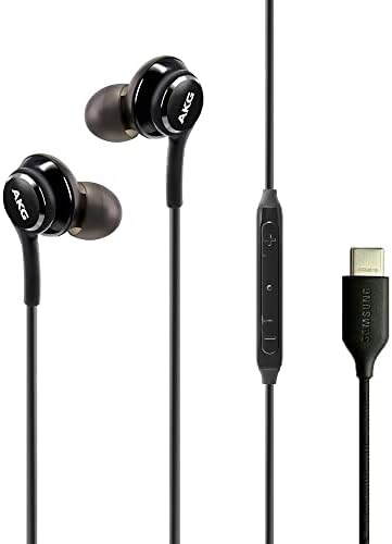 Premium SAMSUNG AKG USB Type C In-Ear Earbuds for Galaxy S23 Ultra – High-Fidelity Sound with Braided Cable, Remote & Mic – Includes Velvet Pouch for Ultimate Portability and Durability – Enhanced Compatibility for Music Enthusiasts and Professionals