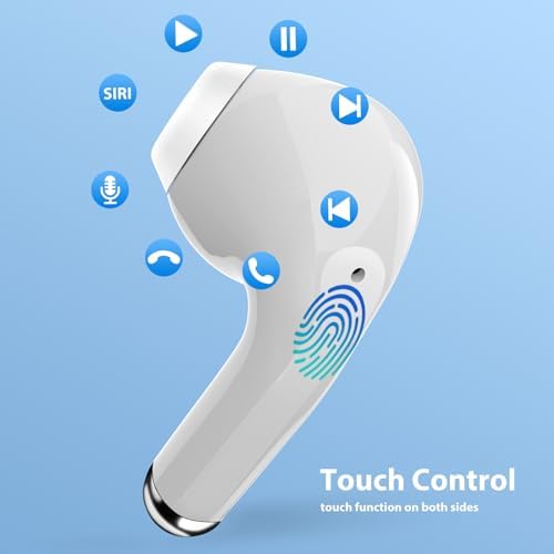Stylish Pink Wireless Earbuds with Advanced Touch Control – Bluetooth 5.3 Compatibility for Samsung S25/S24 Ultra/S23 FE/S22+/S21 & i Phone 16/15 Pro Max/14 Plus/Pixel 9 XL – Ergonomic Comfort for Extended Listening and Clear Calls