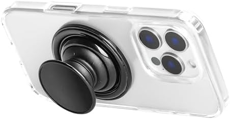 Enhance Your Smartphone Experience with the FAB POPS Magnetic Black Mag Safe Phone Grip & Kickstand – Effortless Wireless Charging, Adapter Ring for Universal Compatibility, and Ultimate Functionality for Daily Use