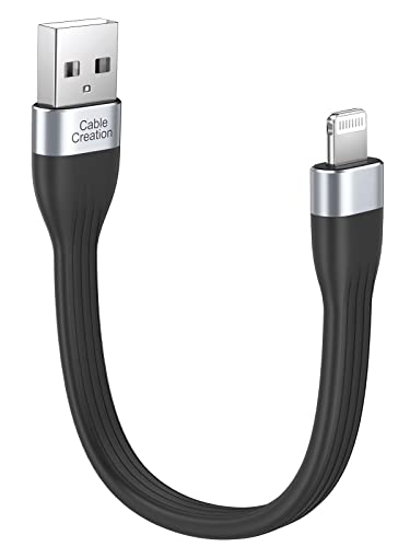 Compact 15 cm MFi Certified Lightning Charging Cable for i Phone & i Pad – Fast Charge Compatibility with i Phone 14/14 Pro Max/13/12/12 Pro/11/X/XR/8/8 Plus/7/6 S/6/SE – Durable & Travel-Friendly USB to Lightning Cable for On-the-Go Power Solutions – Premium Quality Design for Enhanced Performance and Reliability