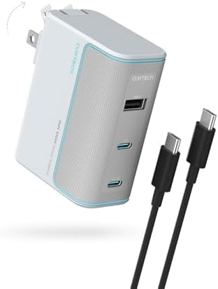 High-Power 100 W USB-C Wall Charger – CUKTECH 3-Port GAN Fast Charging Hub for Mac Book, i Phone, Galaxy & More – Efficient PD3.1 Cable Included for Rapid Multi-Device Power Delivery and Optimal Heat Management