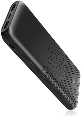Slim and Lightweight 10,000 m Ah Portable Charger | Dual USB High-Speed Power Bank for i Phone 15/14/13/12/11 Pro, Samsung S22/S21, Google Devices, and Air Pods | Ultimate On-the-Go Charging Solution | Enhanced Compatibility and Efficiency