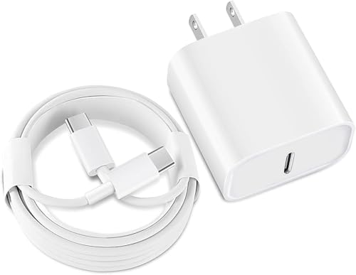 Ultra-Fast 20 W i Pad Power Adapter & 10 FT USB-C Cable Combo – Essential Charger for i Pad Pro, Air, Mini & 10 – Maximize Productivity with Lightning Speed Charging and Extended Flexibility for Apple Devices Experience groundbreaking charging efficiency with our Ultra-Fast 20 W Power Adapter paired with a 10 FT USB-C cable, meticulously designed for seamless compatibility with i Pad Pro (11, 12.9), i Pad Air (5 th/4 th), i Pad Mini 7, and i Pad 10. This compact wall charger delivers rapid power replenishment, ensuring your devices are ready to go in record time. The generous 10 FT cable grants you the freedom to use your i Pad comfortably while charging, whether at home, in the office, or on the move. Crafted from premium materials, this charger is built for long-term durability, making it the ultimate accessory for i Pad users seeking both reliability and performance. Elevate your charging experience today with this indispensable solution that fuses innovative technology with user-centric design.