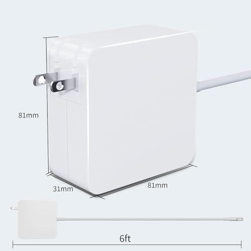Reliable 60 W Mac Book Pro Charger with L-Tip Connector – Fast, Lightweight AC Adapter for A1278 (2010, 2011) & 13-Inch Models (2009-2011) – Essential Portable Power for On-the-Go Professionals and Students