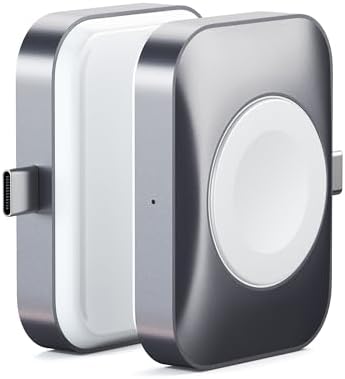 Satechi USB C Apple Watch Charger – MFi-Certified Portable Charging Solution for Ultra & Series 9/8/7/6/SE/5/4/3/2/1 – Fast, Compact, Reliable Power for On-the-Go Professionals – Essential Accessory for Effortless Charging