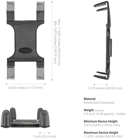 Versatile ARKON Tablet Holder with Heavy-Duty Clamp – Corrosion-Resistant Mount for i Pad & Samsung Devices | Customizable Height & Angle Adjustment | Secure Locking Feature for Ultimate Stability | Universal Compatibility for All Tablet Models | Ideal for Professional Use, Video Conferencing & Leisure Activities