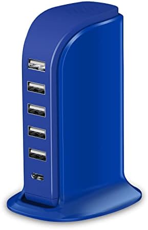 Kawaii-Inspired 6-Port USB Charging Hub: Ultimate Fast Charger for i Phones, Androids & More – Compact Multi-Device Power Station with 1 USB-C & 5 USB-A Ports for Effortless Travel & Home Connectivity, Tangle-Free Solutions for Modern Users
