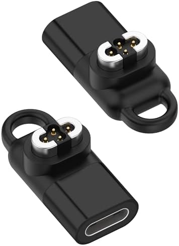 E ECSEM 2-Pack USB C Magnetic Charger Adapter for SHOKZ OpenSwim Pro S710 Headphones, Type C Cable Charging Converter for Shokz OpenSwim Pro S710 Open-Ear Bone Conduction Headphones – Enhanced Compatibility and Speed
