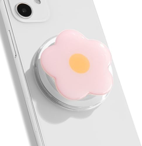 Vibrant Violet Daisy Mag Safe-Compatible Collapsible Phone Grip Stand – Stylish and Portable Mobile Accessory for Effortless Control and Enhanced Stability