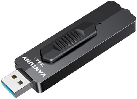 Vansuny 128 GB USB 3.2 Flash Drive – Ultra-Fast 400 MB/s Transfer Speed, Retractable Metal Thumb Drive for Seamless Data Management, Ideal for Professionals and Students, High-Performance Portable Memory Stick, Compatible with PCs and Laptops