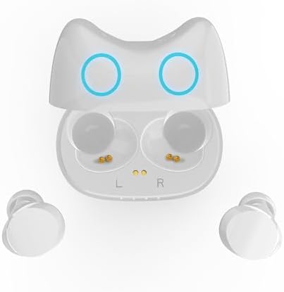 Compact Bluetooth 5.0 Earbuds for Small Ears | Touch-Control Noise-Cancelling Headphones with Unique Cartoon Charging Case | Lightweight Design for Comfort | Immersive Stereo Sound Perfect for Music & Calls | Ideal for Active Lifestyles