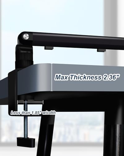 Ergonomic Adjustable Tablet Desk Mount for i Pad – Aluminum Clamp Holder for 4.7-15.6″ Devices including i Phone, Kindle, and Nintendo Switch – Sturdy Arm Design for Optimal Viewing Angles and Reduced Neck Strain – Perfect for Home Office and Entertainment Use