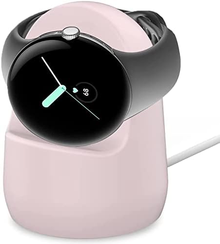 Elevate Your Charging Routine with Miimall’s Premium Non-Slip Silicone Dock for Google Pixel Watch 2 – Ingenious Cable Management, Quick-Power Solution, and Stylish Design for Effortless Access and Enhanced Aesthetics (White)