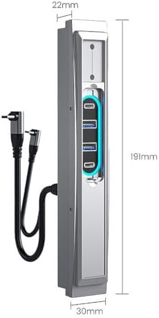 Transform Your Model Y with NUZAMAS Type-C USB Hub Docking Station – 27 W PD Fast Charging & Smart LED Sensor for Ultimate In-Car Connectivity and Convenience