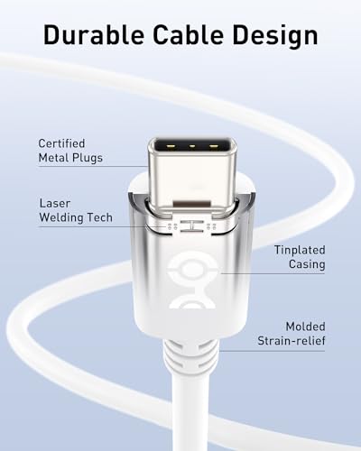 High-Performance 240 W USB C Cable – 9.8 ft Fast Charging & Data Transfer Cord for Mac Book, i Pad Pro, XPS, Surface Pro – Durable, Flexible Design Ideal for Home & Office Use – Essential Accessory for Tech Professionals and Enthusiasts