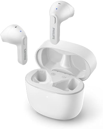 Philips T2206 True Wireless Earbuds – Compact Charging Case, IPX4 Water-Resistant Design, Enhanced Audio Mobility for Active Lifestyles, Rapid Pairing Technology, Secure Fit for Music Lovers and Fitness Enthusiasts