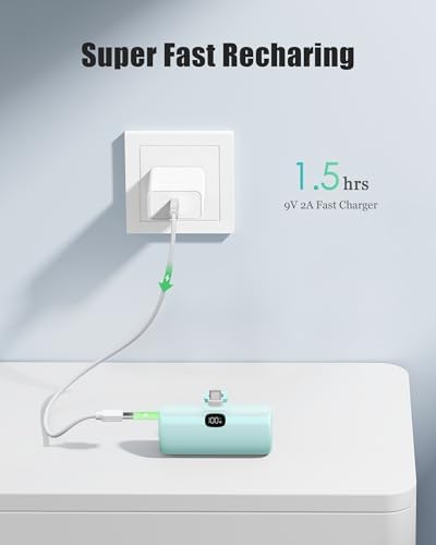 Ultra-Compact 5000 m Ah Mini Power Bank – 20 W Fast Charging Portable Charger for i Phone & Android – Lightweight Travel Essential with PD Compatibility & Smart Protection – Perfect for Short Trips, Camping, and Everyday Use