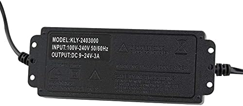 Yetaida Adjustable AC/DC Power Adapter 9 V-24 V 3 A with Digital LCD Display – Ideal Electric Supply for LED Strips and Household Devices, Compact 5.5 x 2.5 mm Connector for Ultimate Versatility and Performance Monitoring
