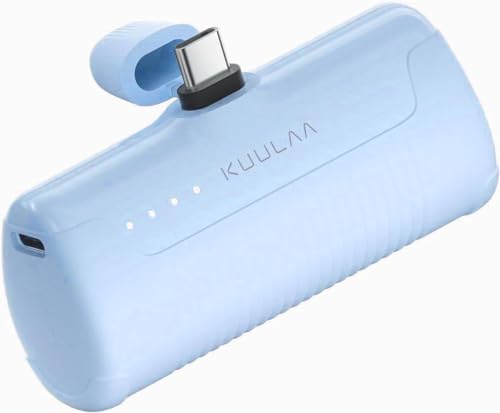 Kuulaa 4500 m Ah Compact USB-C Power Bank – Ultra-Portable Phone Charger for i Phone 15, Samsung Galaxy, LG, Moto, and Pixel Devices – Fast Charging Battery Pack for On-the-Go Power Solutions – Lightweight and Durable Travel Companion