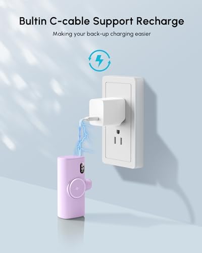 Compact Blue Power Bank for i Phone – 5000 m Ah Fast Charging Mini External Battery with USB Type C Cable – Sleek, Lightweight Design for i Phone 14/13/12/15 Pro Max and More – Essential Travel Charger for On-the-Go Power Solutions
