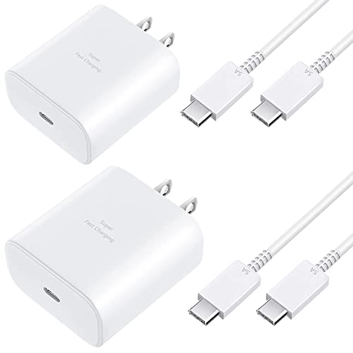 Ultra-Fast 45 W Type C Charger with 6.6 ft Cable for Samsung Galaxy Devices – Superior Speed and Compatibility for Android Power Users – Lightweight & Durable Design for On-the-Go Charging – Essential Accessory for Galaxy S25/S24/S23 Ultra, Note 10 Plus & Tab S8