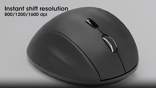 Enhance Your Productivity with the MANHATTAN Wireless Compact Travel Mouse – Versatile 2.4 GHz RF Connection, Adjustable 800/1200/1600 DPI, Six Customizable Buttons, USB-A & USB-C Dual Receiver for Ultimate Compatibility – Perfect for Laptops, PCs & On-the-Go Professionals – Backed by a 3-Year Warranty for Peace of Mind