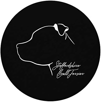 Proud Staffordshire Bull Terrier Staffy profile dog lover PopSockets PopGrip: Swappable Grip for Phones & Tablets – Enhanced Compatibility and Speed