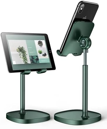 LISEN Cell Phone Stand Adjustable Phone Holer for Desk, Computer Office Desk Accessories for iPhone 16 Holder Women Kitchen Essentials Fits All Mobile Phones Switch Kindle iPads Tablet 4-10in Black – Enhanced Compatibility and Speed