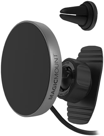 Scosche MPQMD-SP Magic Mount Charge Pro: Advanced 15 W Qi2 Fast Wireless Charging Mag Safe Car Mount for i Phone 16/15/14/13/12 Pro Max Plus – Sleek Dashboard Magnetic Holder for Effortless Charging and Driving Efficiency