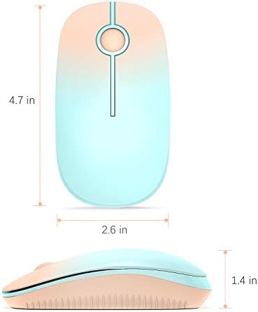 Sleek Vssoplor Wireless Mouse – Ultra-Slim Silent Optical Companion for Laptops & PCs | 2.4 GHz Nano Receiver, Perfect for Quiet Workspaces & Travel | Enhanced Compatibility for Windows, Mac & Linux
