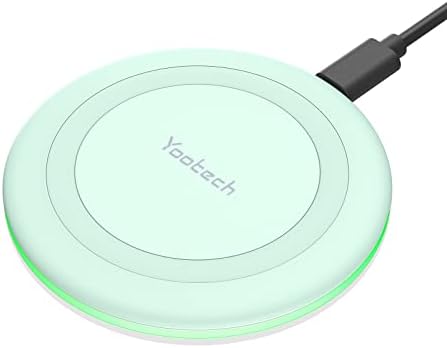 Yootech 10 W Max Fast Wireless Charger Pad – Sleek & Versatile Charging Solution for i Phone 16 Series, Samsung Galaxy S22/S21/S20, and Air Pods Pro 2 – Premium Design, Enhanced Compatibility, and Rapid Power Delivery for Home, Office, and Travel Use – No AC Adapter Included