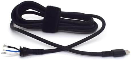 High-Performance 1.8 Meter USB C Cable – Type-C to Open-End Charger with Lock Slot for Enhanced Durability and 9.5 A Fast Charging – Universal Compatibility for HP, DELL, Lenovo Laptops (45 W-180 W) – Ideal for Data Transfer and Power Delivery