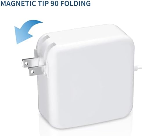 High-Performance 60 W L-Tip Universal Laptop Charger for Mac Book Pro (Pre-Mid 2012) – Enhanced Magnetic Connection, Multi-Safety Features, and Portable Design for Optimal Charging Efficiency and Battery Longevity