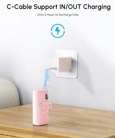 Sleek Purple Wireless Power Bank for Apple Watch & i Phone 14/16 Pro Max – 5000 m Ah Lightweight Fast Charge Charger with USB-C Connectivity for Effortless Travel and On-the-Go Power Solutions