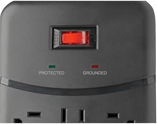Tripp Lite 12-Outlet Surge Protector Power Strip with 8 ft Cord and Right-Angle Plug – Advanced Protection for Modems, Telephones, Coaxial & Ethernet Devices – $250,000 Equipment Insurance Included – Optimize Your Workspace with Reliable Surge Defense and Enhanced Connectivity Solutions