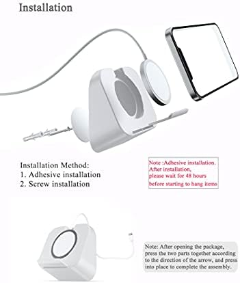 Phone Wall Mount for Magsafe Charger Bedside Phone Holder Compatible with Magsafe Accessories Fit for iPhone 12/12 Pro/ 13 Pro Max(Charger Not Included) (Black) – Enhanced Compatibility and Speed