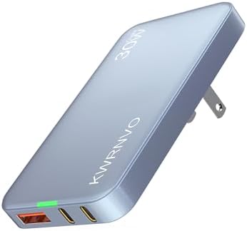 Sleek Purple 65 W Ga N Multi-Port USB Wall Charger – Ultra-Slim Travel Adapter with Dual Type-C & USB-A Ports for Rapid Charging of Mac Book Pro, i Phone 16/15/14, i Pad Pro, and Pixelbook – Compact, Stylish, and Versatile Power Solution for All Devices