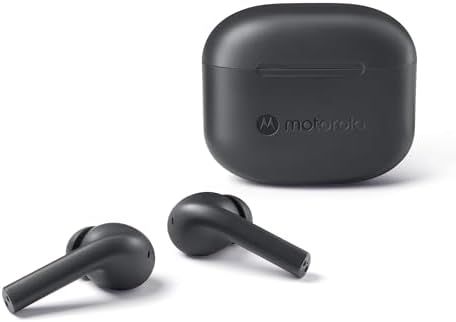 Motorola Moto Buds 065 True Wireless Earbuds – Extended 17-Hour Battery Life, IPX4 Splash Proof Design, Advanced Touch Control, and ENC Microphone for Superior Call Clarity – Noise Isolation Headphones in Stylish Moonless Night Finish for Ultimate Comfort and Connectivity