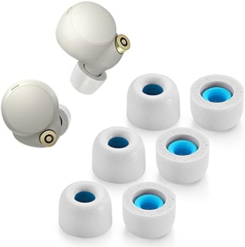 Premium Memory Foam Ear Tips for Sony WF-1000 XM4 & WF-1000 XM3 – Anti-Slip Replacement Tips for Optimal Comfort and Noise Isolation, Fits Charging Case, 3 Pairs (Medium, Black) – Elevate Your Audio Experience with Enhanced Stability and Sound Quality