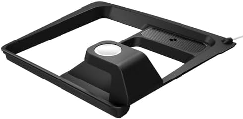 Spigen 3-in-1 Wireless Charging Organizer Mount for Tesla Model 3 (2024/2025 Highland) – Multifunctional Charging Station for i Phone, Air Pods & Apple Watch – Sleek Design, Enhanced Device Compatibility, Effortless Installation