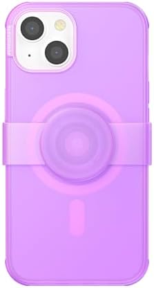 Pop Sockets i Phone 14 Pro Case with Integrated Slidable Grip & Kickstand – Pink Opalescent – Ultimate Wireless Charging Compatibility, 10 ft Drop Protection, and Easy Mag Safe Integration for Enhanced Mobile Experience