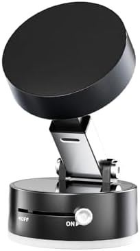 360° Adjustable Vacuum Magnetic Suction Cup Phone Mount Car Navigation Holder Portable Foldable Black – Enhanced Compatibility and Speed