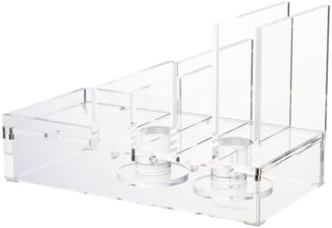 Maximize Workspace Efficiency with the russell+hazel Premium Acrylic Tech Collator: Stylish Charging Station for Phones, Tablets & Earbuds – Modern Desk Organizer 8″ x 4″ x 5″ – Fast, Reliable Charging & Enhanced Device Compatibility