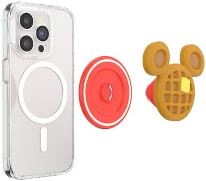 Disney Mickey Waffle Mag Safe Pop Grip – Stylish Magnetic Phone Stand with Swappable Design, Effortless Wireless Charging, Enhance Your Smartphone Experience with Fun & Functionality