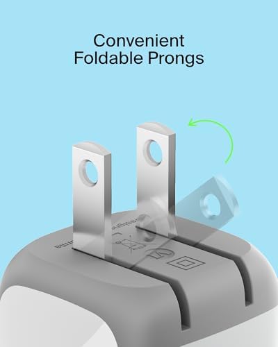 Belkin 20 W USB-C Charger Block (2-Pack) – Ultra-Fast Power Delivery for i Phone 16/15/14/13, i Pad, Air Pods & Samsung Galaxy S25 – Compact Design for Home, Office & Travel – Reliable Charging for Nintendo Switch 2 & More – Sleek White Finish