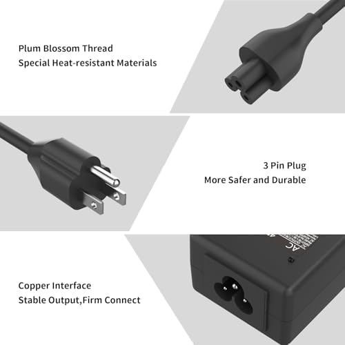 Powerful 65 W USB-C Laptop Charger for Dell – Optimized for XPS & Latitude Series – Lightweight, Travel-Friendly AC Adapter with Advanced Safety Mechanisms – Perfect for Home and Office Use – Versatile Fast Charging Solution for Enhanced Device Performance and Protection