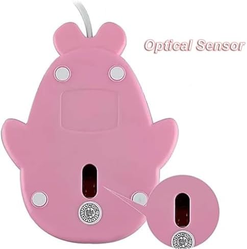 Delightful Pink Dolphin USB Wired Mouse – Adorable 1600 DPI Optical Mouse for Kids and Adults | Perfect for Travel, School, Office & PC Use | Fun Cartoon Design for Enhanced Productivity and Smiles