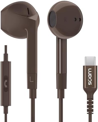 LUDOS FEROX USB-C Earbuds – Premium Wired Headphones for i Phone 16 & Samsung Galaxy Series, Featuring Exceptional Audio Clarity & Deep Bass, Ergonomically Designed for All-Day Comfort, Tangle-Free Cable for Streamlined Use, Supported by an Impressive 5-Year Warranty, Eye-Catching Vibrant Green Finish – Elevate Your Sound Experience for Music Lovers and Gamers Alike