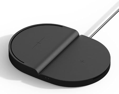 ODDICT Platform Duo – 15 W Super-Fast Wireless Charger for Samsung Devices – Sleek Dual Device Charging Solution with 1.5 M Metal Cable – Modern Aesthetic & Enhanced Compatibility for Qi-Enabled Gadgets – No Adapter Included for Tailored Use